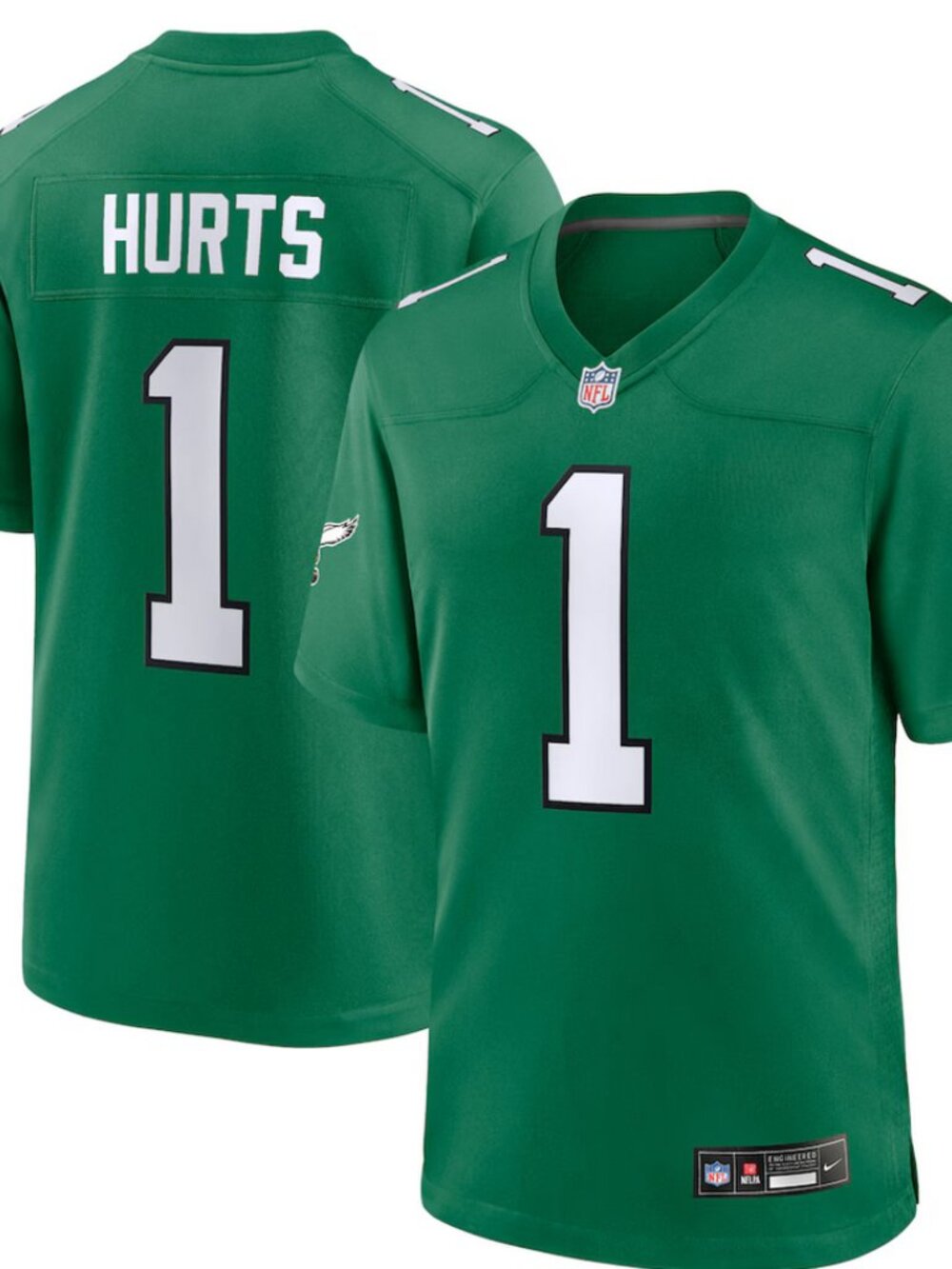 Men's Philadelphia Eagles JALEN HURTS Nike Kelly Green Alternate Game Jersey